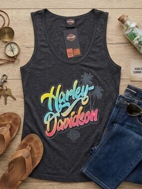 Harley-Davidson "Grand Turk" Tropical Graphic Tank - Medium